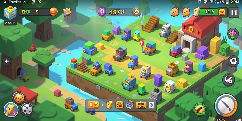 Screenshot utama yang menampilkan gameplay seru dari 34R.