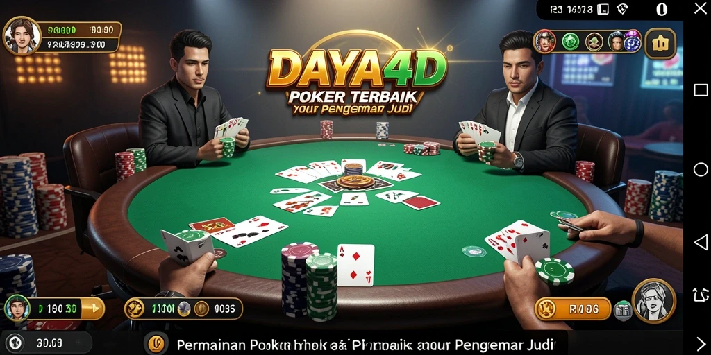 Tangkapan layar DAYA4D menampilkan antarmuka permainan Poker yang menarik dan interaktif.