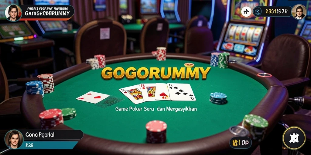 Tampilan seru gameplay Poker di GOGORUMMY.