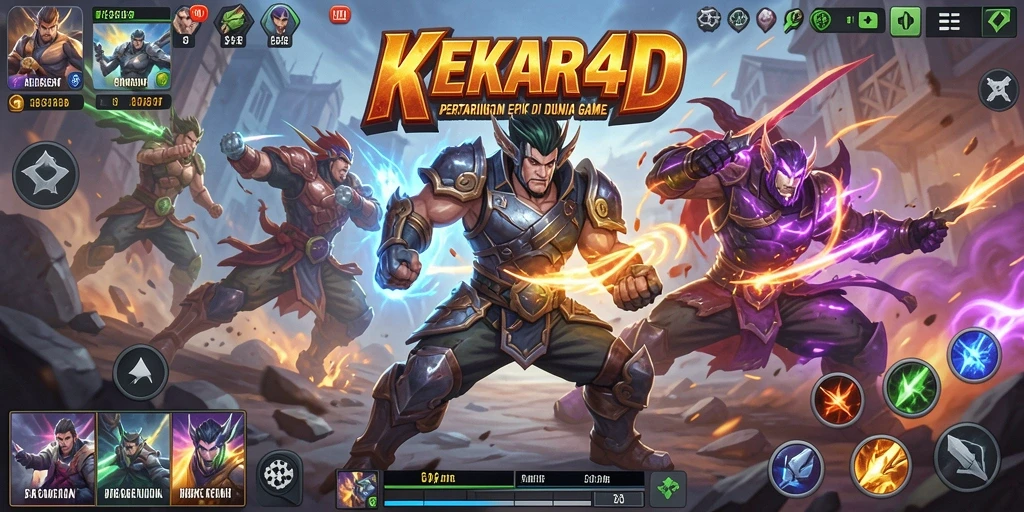 Tampilan aksi seru dalam gameplay KEKAR4D.