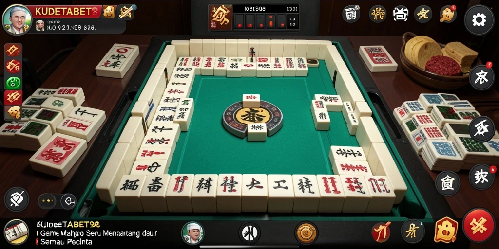 Screenshot gameplay KUDETABET98 menampilkan aksi seru permainan Mahjong.