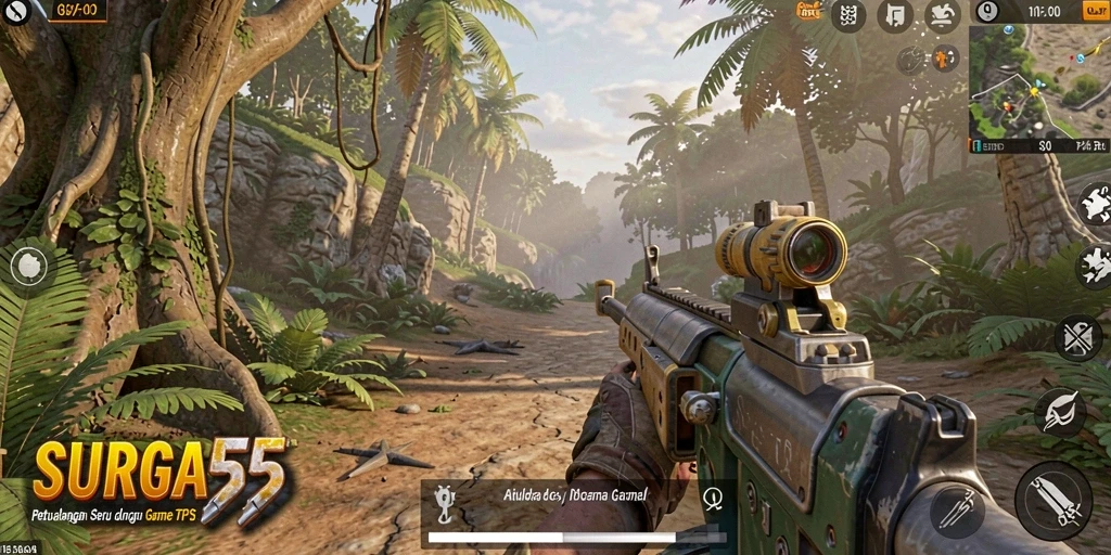 Tampilan gameplay SURGA55 yang penuh aksi dan menegangkan.