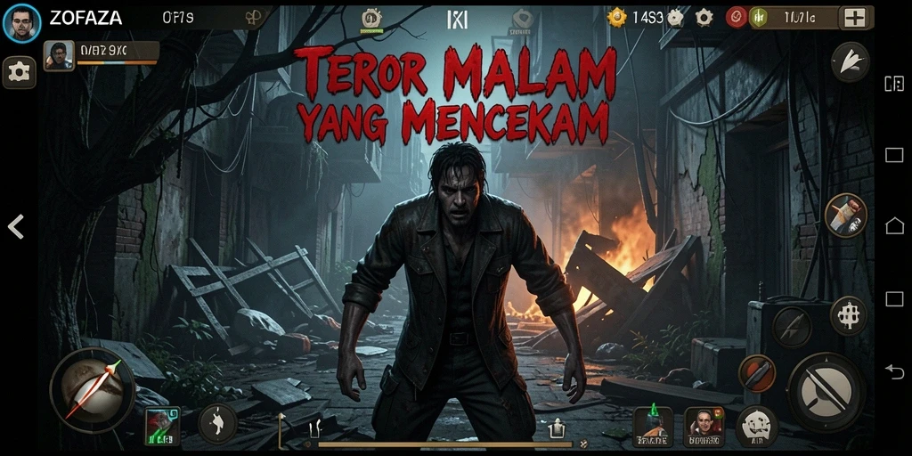 Gameplay ZOFAZA yang penuh ketegangan dan teror.